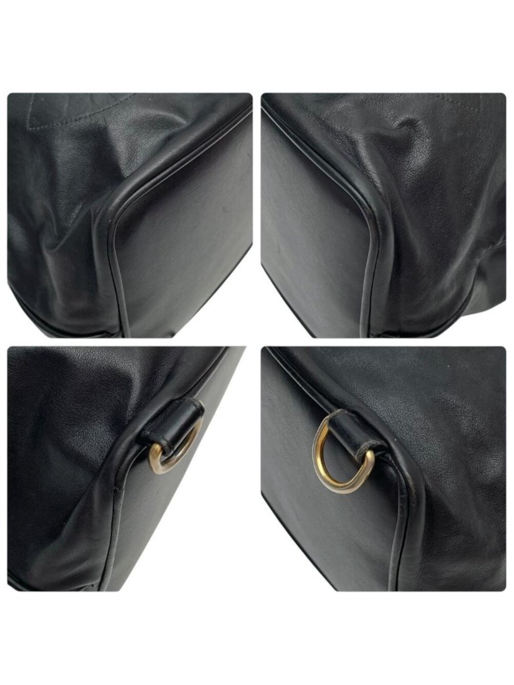 Chanel Lambskin CC Logo Drawstring Shoulder Bag Black - Picture 6 of 10
